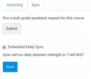 Scheduled Daily Sync checkbox